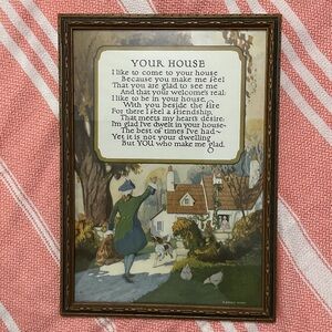 Framed 'Buckbee Brehm Co. Creative art publishers Minneapolis, USA. “Your House”